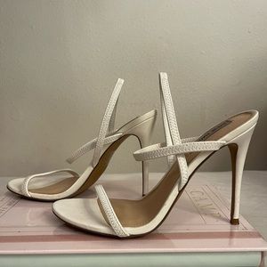 Steve Madden white strap sandals
